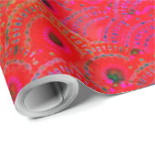 Prachtige RED MANDALA-verlooppapier Cadeaupapier (Rol Hoek)