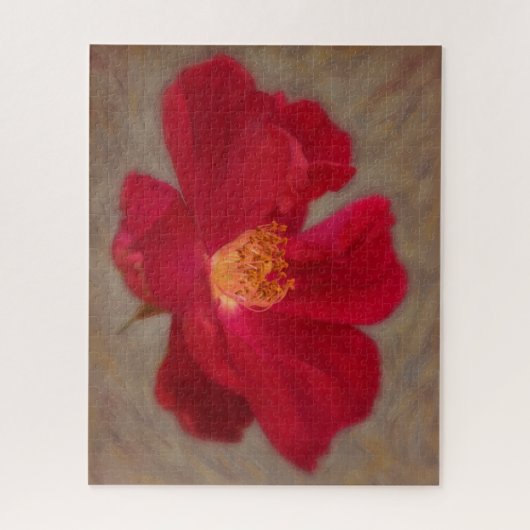 Prachtige Red Rose Art Flower Puzzel Legpuzzel (Verticaal)