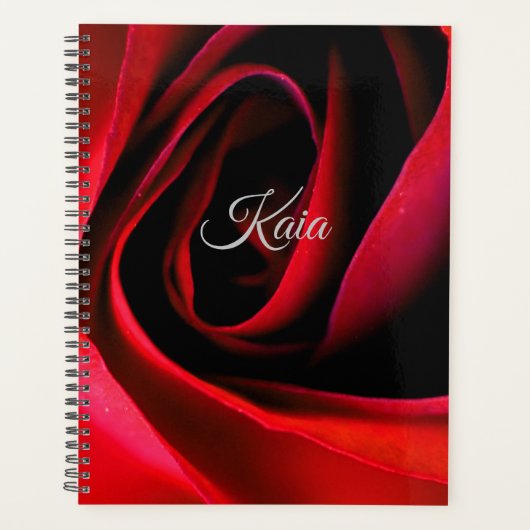 Prachtige Red Rose Print Notitieboek (Voorkant)