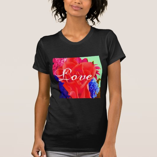 Prachtige Red Rose T-shirt (Voorkant)