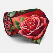 Prachtige Red Roses Stropdas (Opgerold)