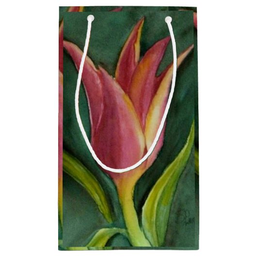 Prachtige Red Tulip Klein Cadeauzakje (Achterkant)