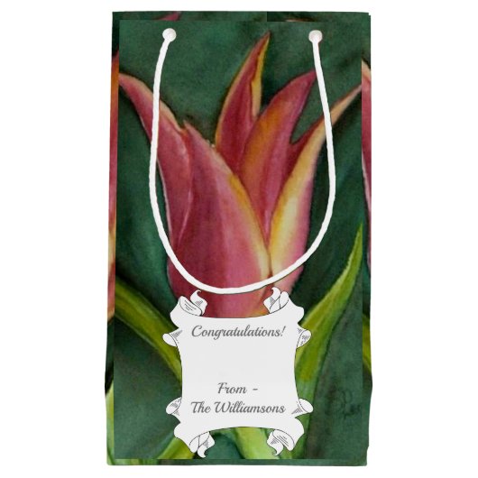 Prachtige Red Tulip Klein Cadeauzakje (Voorkant)