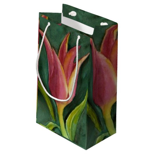 Prachtige Red Tulip Klein Cadeauzakje (Achterkant Gekanteld)