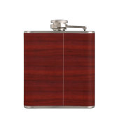 Prachtige Red Wood en Silver Monogram Heupfles (Achterkant)
