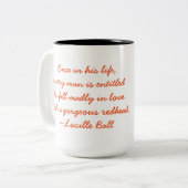 Prachtige Redhead 15 oz Two-Tone Mok (Voorkant links)