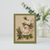 Prachtige Redoute White Roses Briefkaart (Staand voorkant)