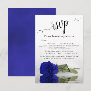 Prachtige reflecterende levendige Royal Blue Roos  RSVP Kaartje