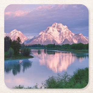 Prachtige reflecties — Grote Tetons Kartonnen Onderzetters