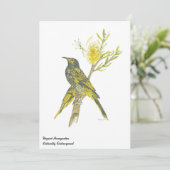 Prachtige regenachtige honingeter vogel kaart (Staand voorkant)