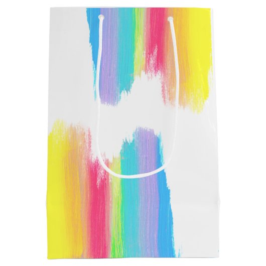 Prachtige regenboog - Aangepast LGBTQ-huwelijk Medium Cadeauzakje (Achterkant)