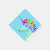 Prachtige regenboog eenhoorn servet (Hoek)