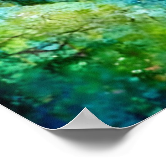 Prachtige regenboogforel in Poster met heldere kle (Hoek)