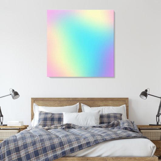 Prachtige regenbooggradiënt canvas afdruk (Insitu (Slaapkamer))