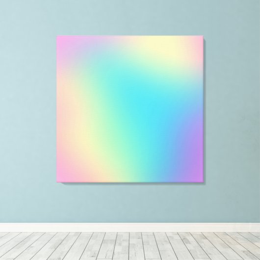 Prachtige regenbooggradiënt canvas afdruk (Insitu (Houten vloer))