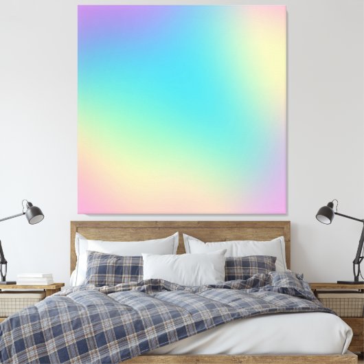 Prachtige regenbooggradiënt canvas afdruk (Insitu (Slaapkamer))