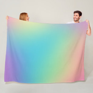Prachtige regenbooggradiënt fleece deken