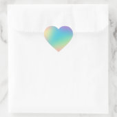 Prachtige regenbooggradiënt hart sticker (Tas)
