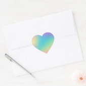 Prachtige regenbooggradiënt hart sticker (Envelop)