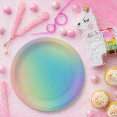 Prachtige regenbooggradiënt papieren bordje (Feest)