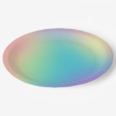 Prachtige regenbooggradiënt papieren bordje (Gekanteld)