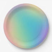 Prachtige regenbooggradiënt papieren bordje (Voorkant)