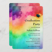 Prachtige regenboogkleuren, Abstract Afstuderen Kaart (Voorkant / Achterkant)
