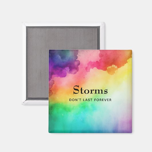 Prachtige regenboogkleuren, Inspirerend Magneet (Voorkant / Achterkant)