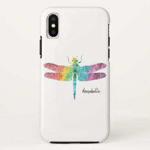 Prachtige regenboogWaterverf Dragonfly Silhouette Case-Mate iPhone Case