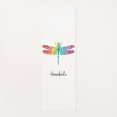 Prachtige regenboogWaterverf Dragonfly Silhouette Yogamat (Voorkant)