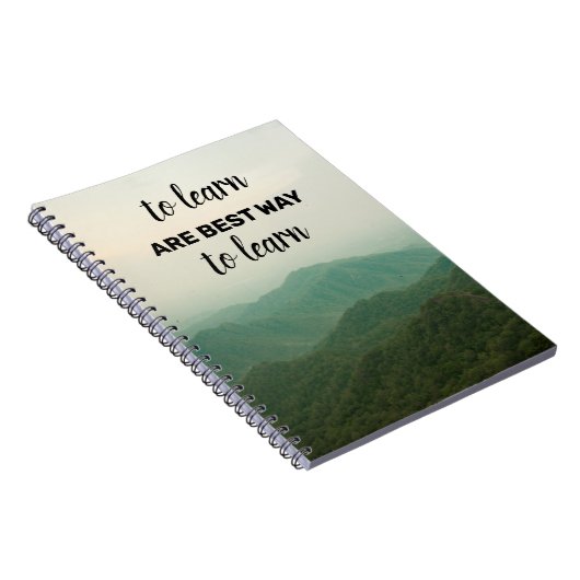 Prachtige reis citeert Spiral Foto Notitieboek (Rechterzijde)