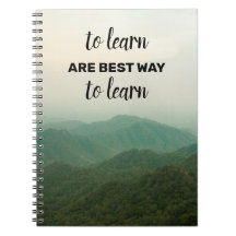 Prachtige reis citeert Spiral Foto Notitieboek