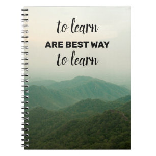 Prachtige reis citeert Spiral Foto Notitieboek