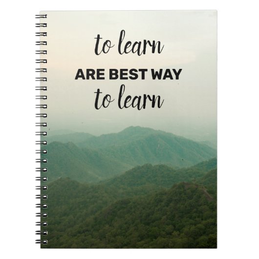 Prachtige reis citeert Spiral Foto Notitieboek (Voorkant)