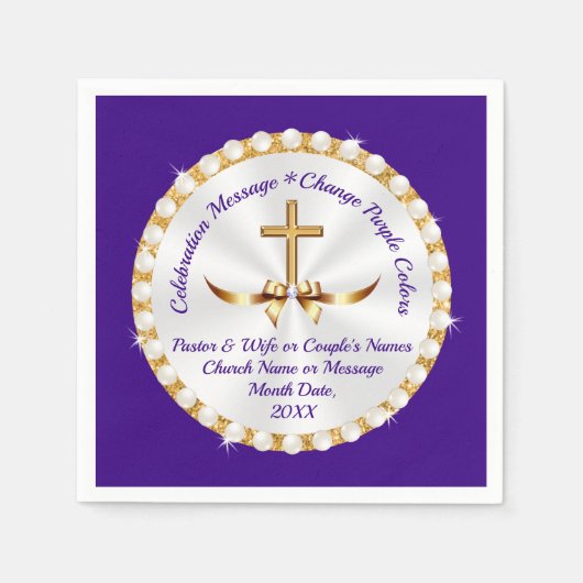 Prachtige, religieuze papieren luiers, PERSONALISE Servet (Voorkant)