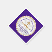 Prachtige, religieuze papieren luiers, PERSONALISE Servet (Hoek)