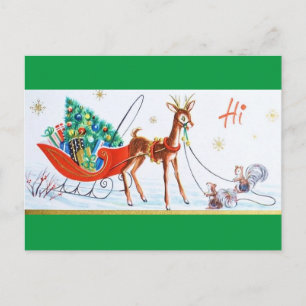 Prachtige rendierziekte uit de middeleeuwen briefkaart