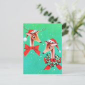 Prachtige rendierziekte uit de middeleeuwen briefkaart (Staand voorkant)