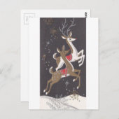 Prachtige  rendierziekte uit de middeleeuwen briefkaart (Voorkant / Achterkant)