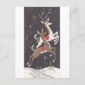 Prachtige rendierziekte uit de middeleeuwen briefkaart (Voorkant)