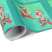 Prachtige  rendierziekte uit de middeleeuwen cadeaupapier (Rol Hoek)