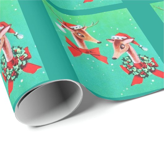 Prachtige  rendierziekte uit de middeleeuwen cadeaupapier (Rol Hoek)