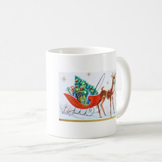 Prachtige rendierziekte uit de middeleeuwen koffiemok (Voorkant rechts)