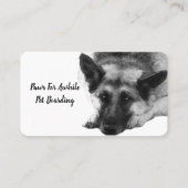 Prachtige Resting German Shepherd in Waterverf Visitekaartje (Voorkant)