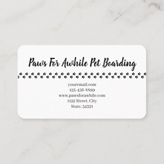 Prachtige Resting German Shepherd in Waterverf Visitekaartje (Achterkant)