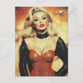 Prachtige retro blonde vrouw briefkaart (Voorkant)