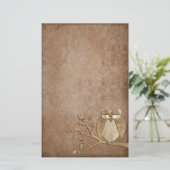 Prachtige Retro Owl Stationery Briefpapier (Staand voorkant)