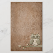 Prachtige  Retro Owl Stationery Briefpapier (Voorkant)
