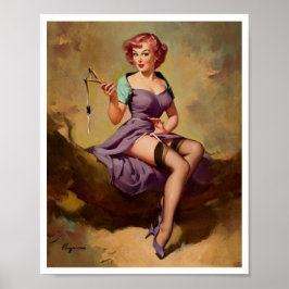 Prachtige Retro Pin Up Girl Poster