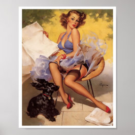 Prachtige Retro Pin Up Girl Poster